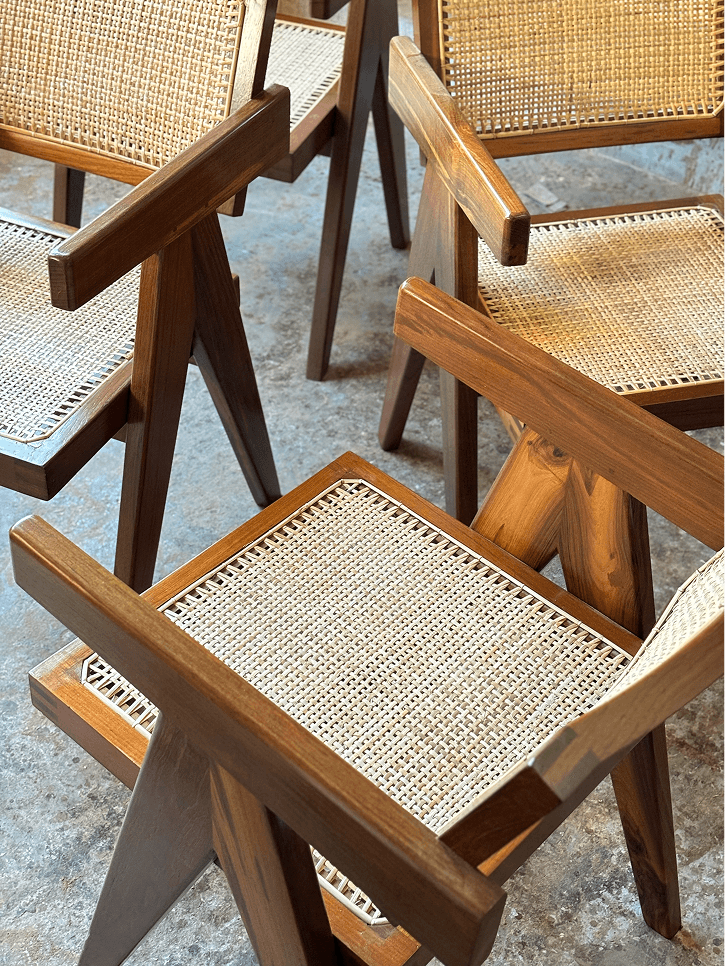 Century-old solid oak beam furniture